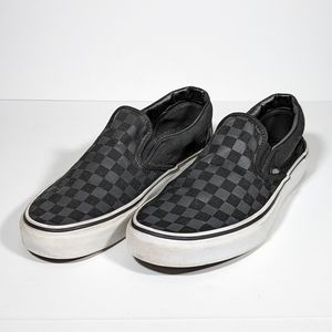 Vans Classic Slip-On Men's Skate Shoes Men's Size 9.5 Checkered Black Women's 11